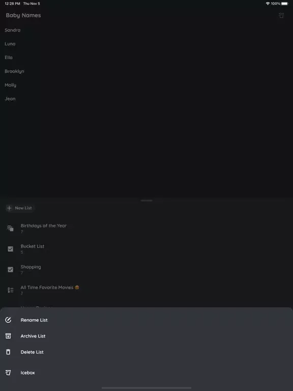 Tangkapan layar Scatterbrain: To-do List iPad 