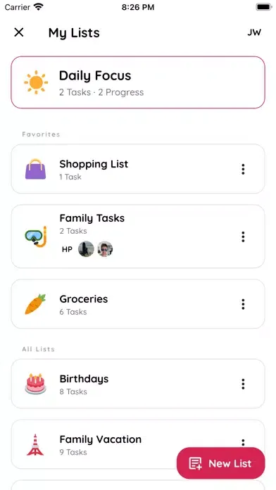 Tangkapan layar Scatterbrain: To-do List