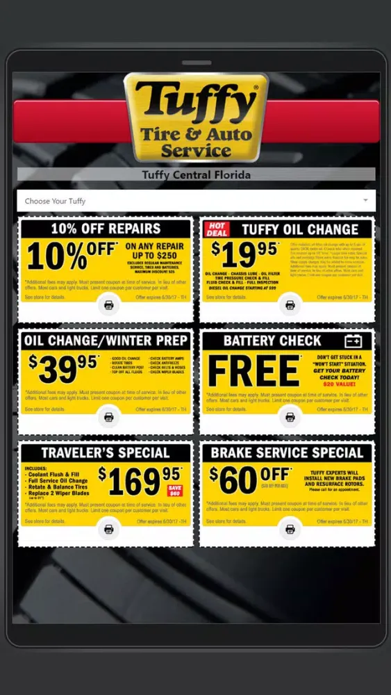 Tuffy Central Florida Mobile Screenshots