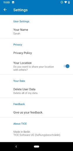 Ảnh chụp màn hình của TICE – Secure GPS Location Sha