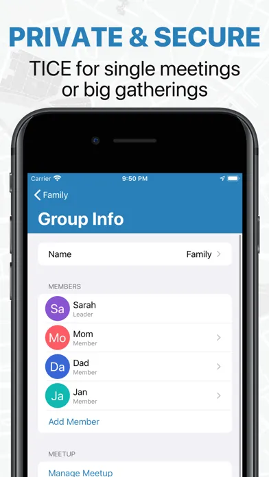 TICE: Friends Location Sharing Ekran Görüntüleri