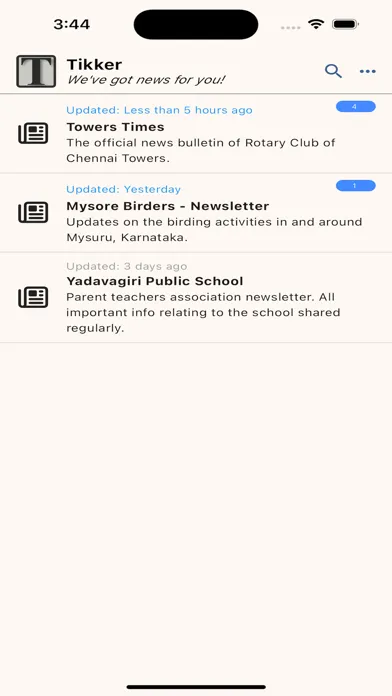 Tikker News Screenshots