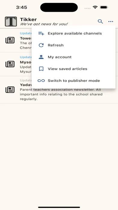 Tikker News Screenshots