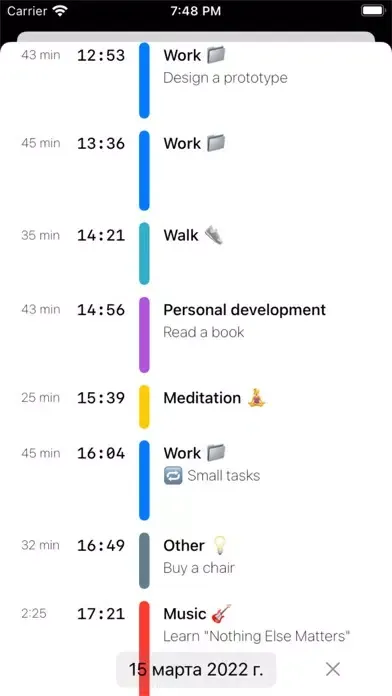 Tangkapan skrin TimeTo - 24/7 Time Tracker