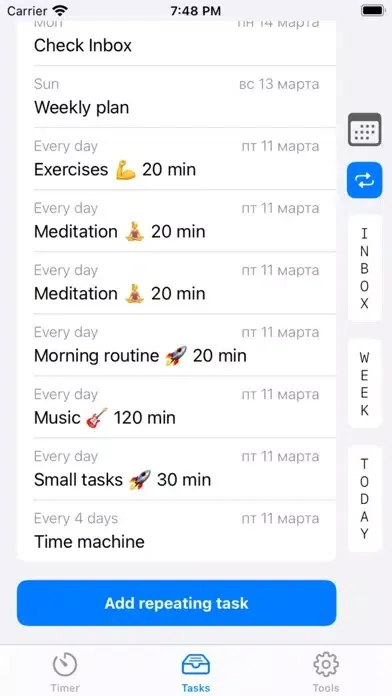 Tangkapan skrin TimeTo - 24/7 Time Tracker