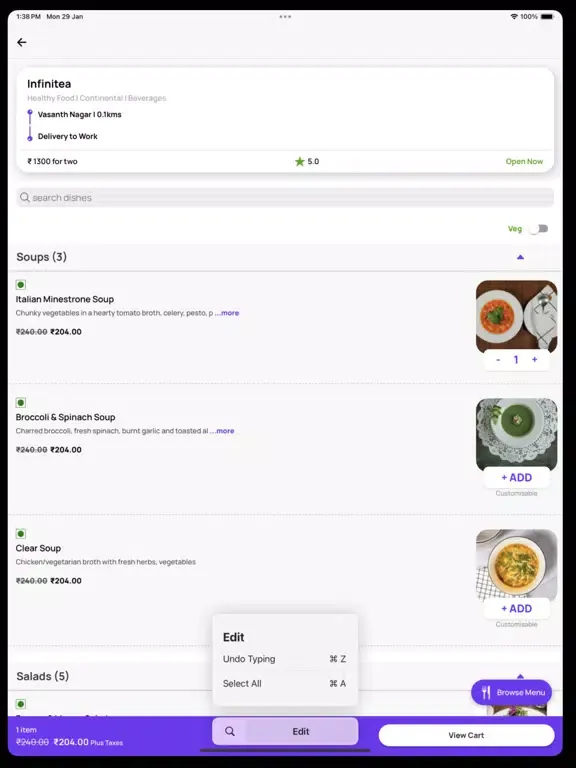Tipplr :Food Delivery & Dining iPad 應用截圖