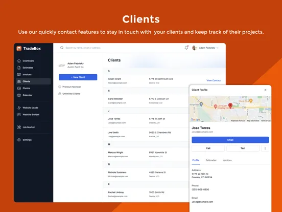 Tangkapan layar TradeBox App for Contractors iPad 