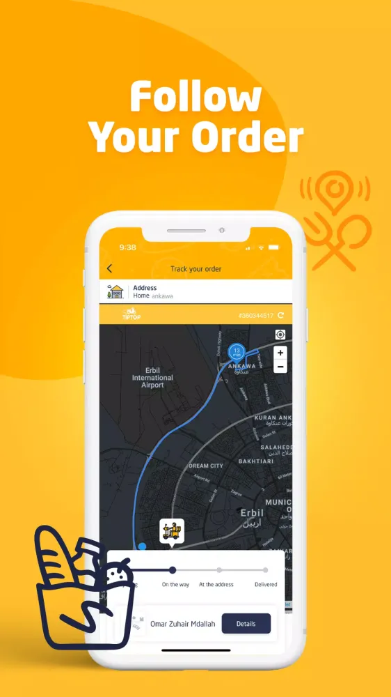 TipTop Iraq Delivery App 스크린샷