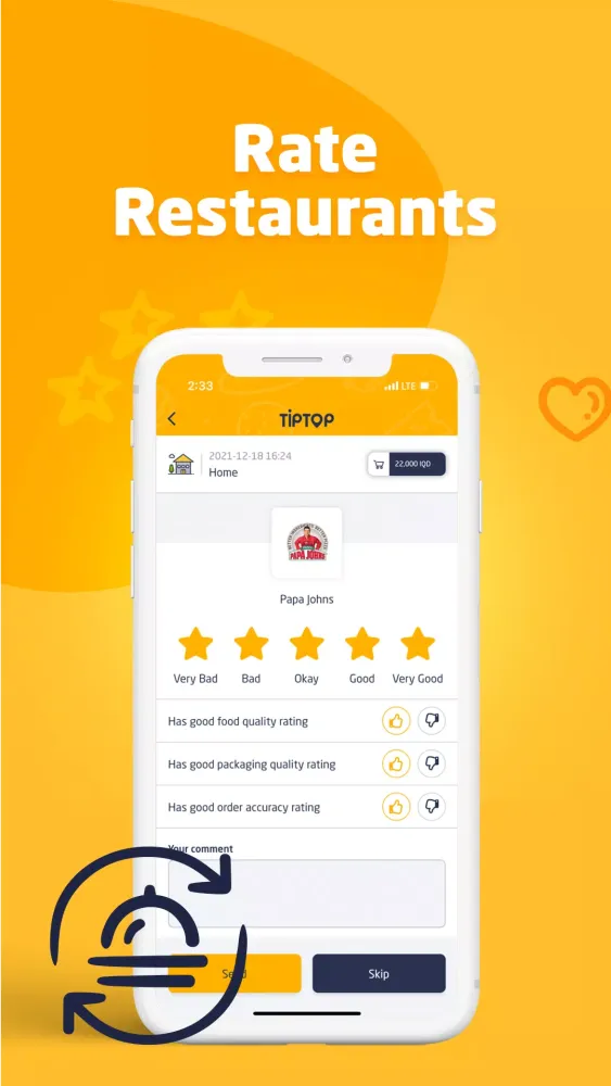TipTop Iraq Delivery App 스크린샷