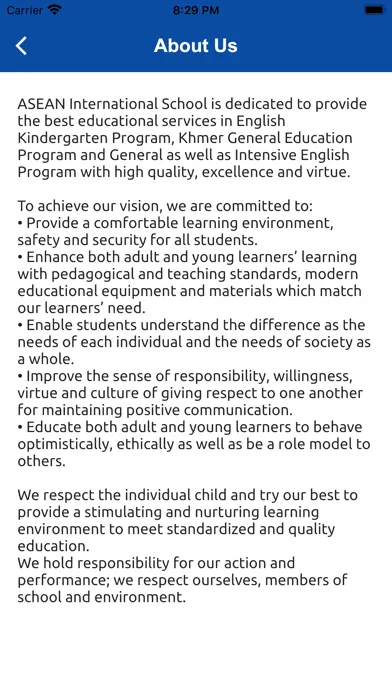 Capturas de pantalla de ASEAN International School