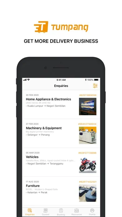 تصاویر TUMPANG App (For Transporter)