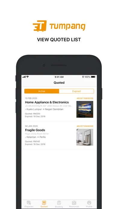 تصاویر TUMPANG App (For Transporter)