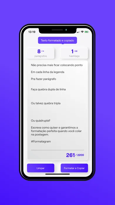 Formatagram: Instagram Caption Ekran Görüntüleri