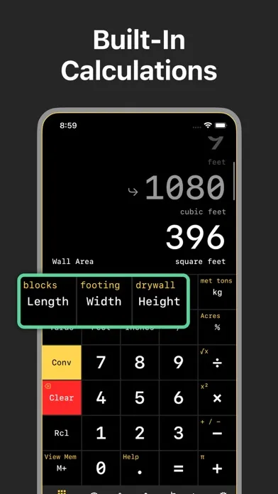 Captures d'écran de Construction Calculator Master