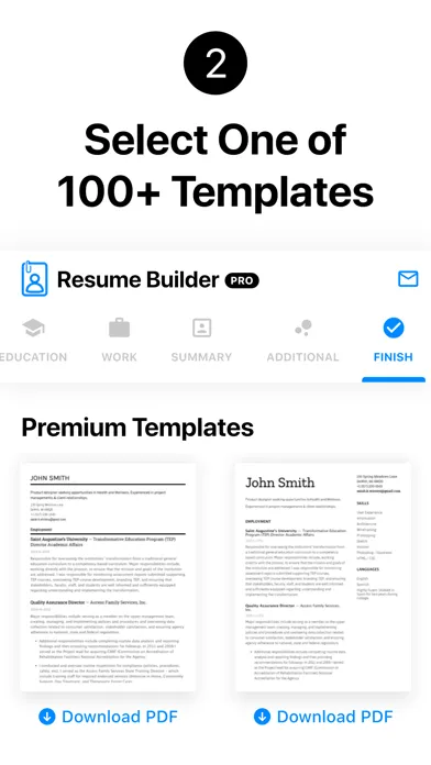 Screenshot di Resume Builder+ Free Edition