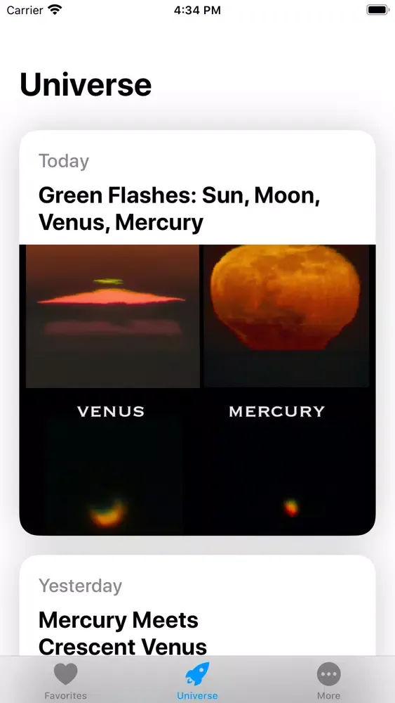 Captures d'écran de Universe Events