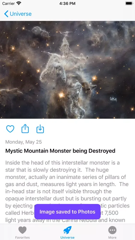 Captures d'écran de Universe Events