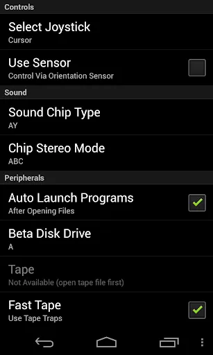 ภาพหน้าจอของ USP - ZX Spectrum Emulator