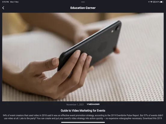V1 Media - Sharing & Education iPad  স্ক্রিনশট