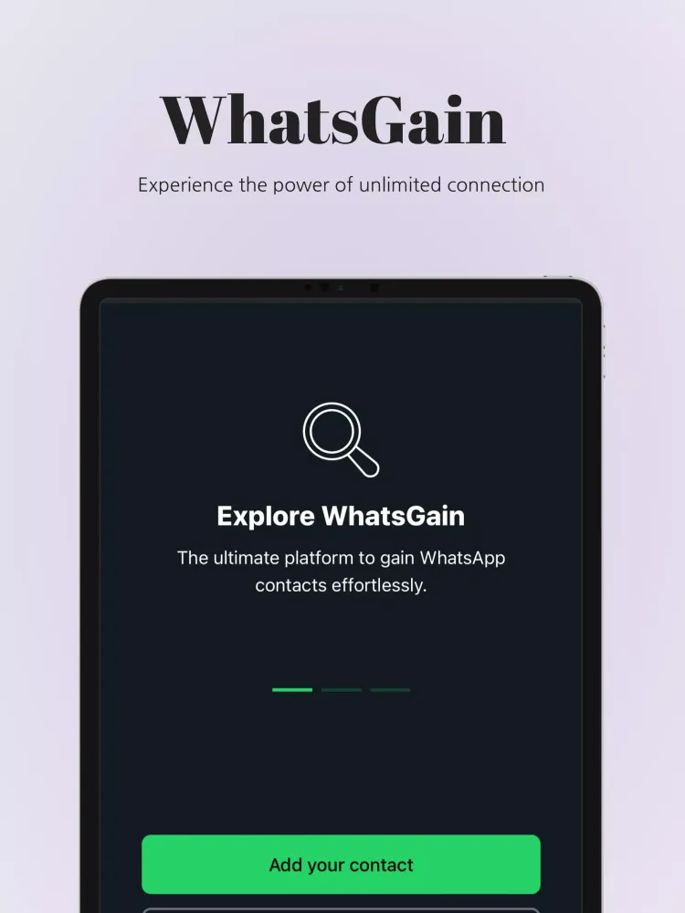 Captures d'écran de WhatsGain