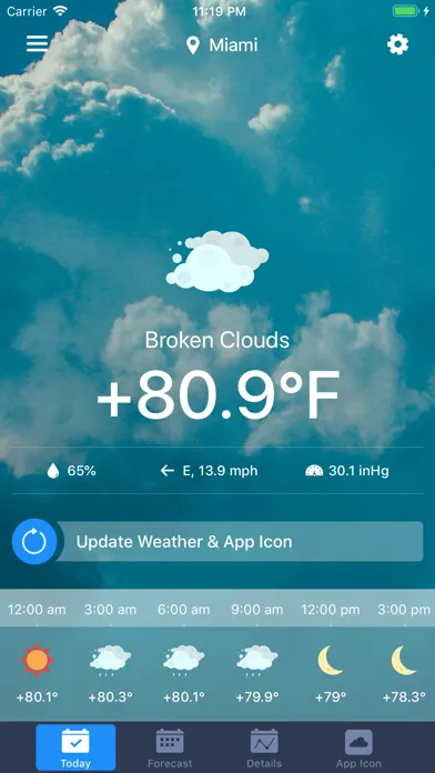 Скриншоты Weather on Icon
