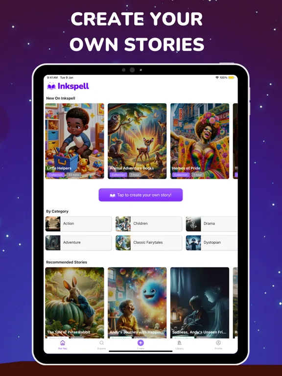 تصاویر Inkspell: Create Sleep Stories iPad 