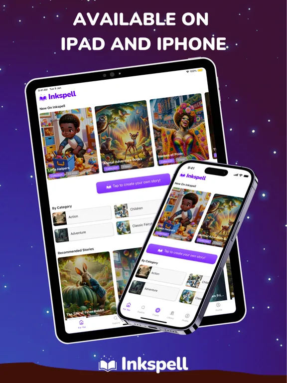 تصاویر Inkspell: Create Sleep Stories iPad 