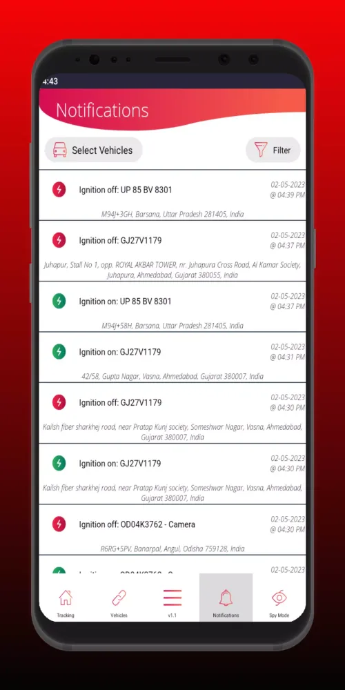 Ảnh chụp màn hình của VNP Tracking