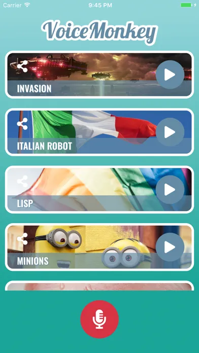 Zrzuty ekranu VoiceMonkey - Voice Changer