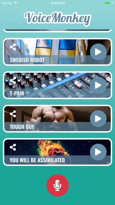 Zrzuty ekranu VoiceMonkey - Voice Changer