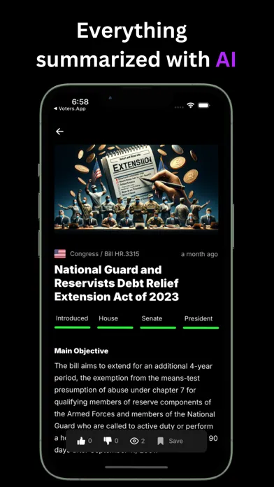Tangkapan layar Voters App