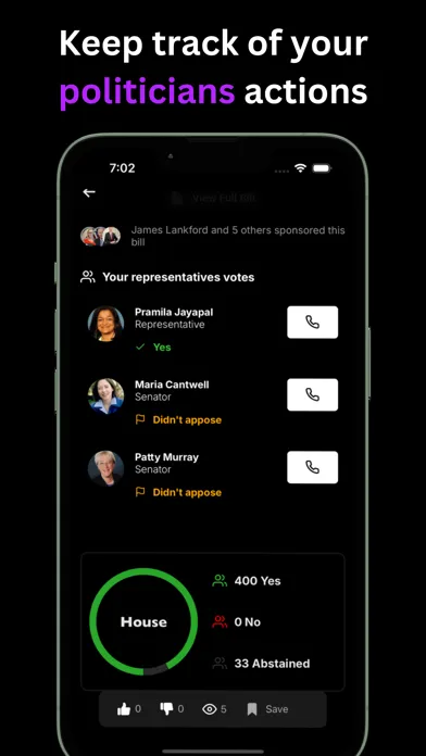 Tangkapan layar Voters App