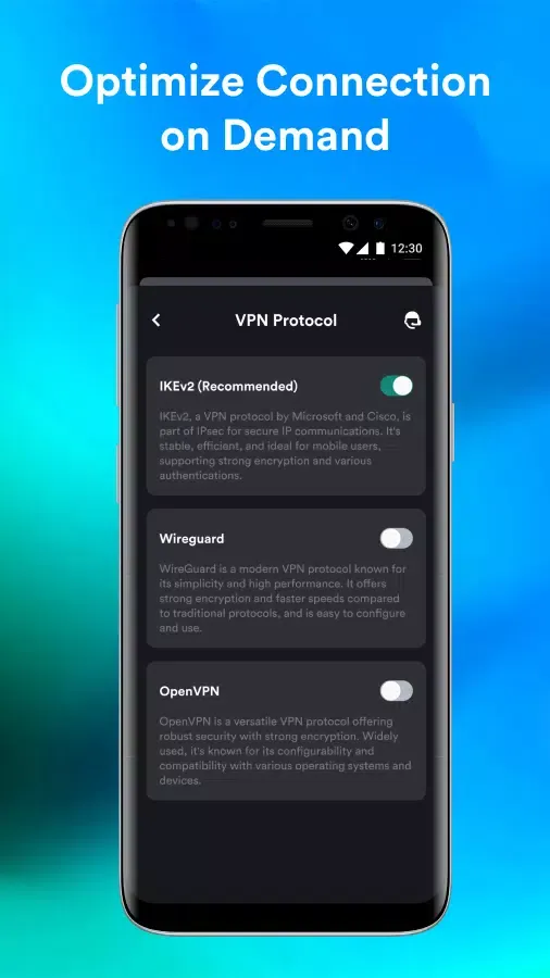 Ảnh chụp màn hình của VPN Rice