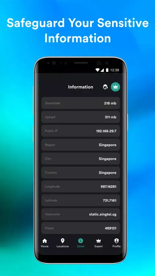 Ảnh chụp màn hình của VPN Rice