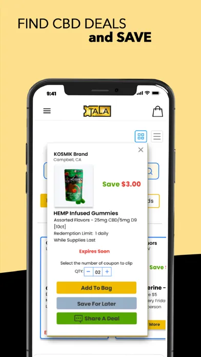 TALA Coupon Groceries & CBD 스크린샷