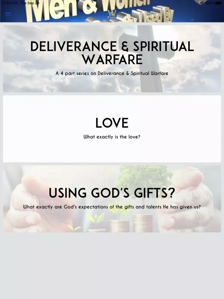 Zrzuty ekranu Warriors for Christ Ministries iPad 