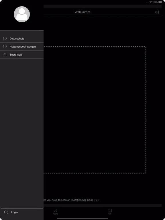 Capturas de tela do Wahlkampf iPad 