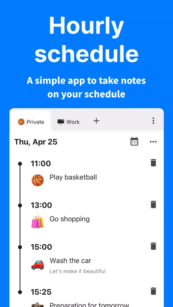 Timeline Screenshots