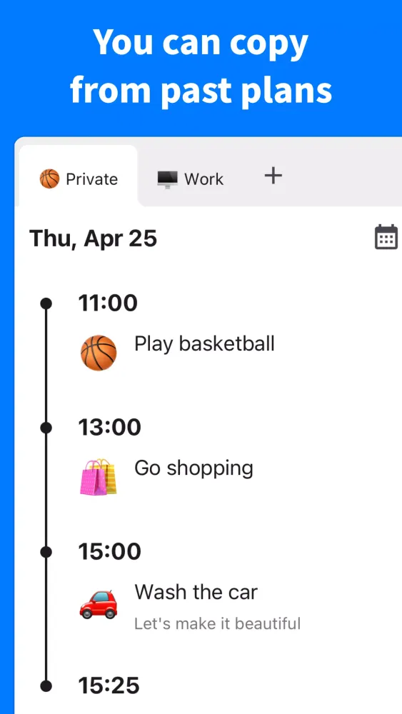 Timeline Screenshots