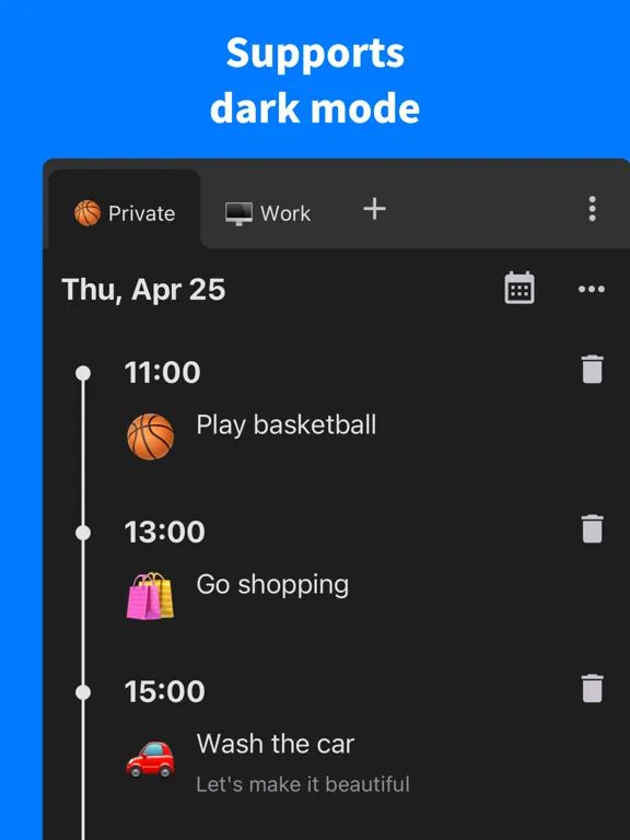 Timeline - Hourly schedule iPad 应用截图