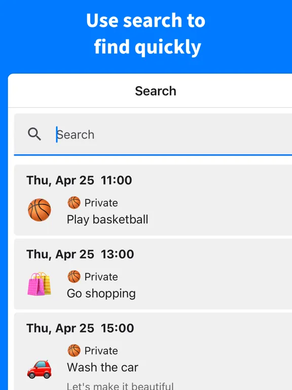 Timeline - Hourly schedule iPad 应用截图