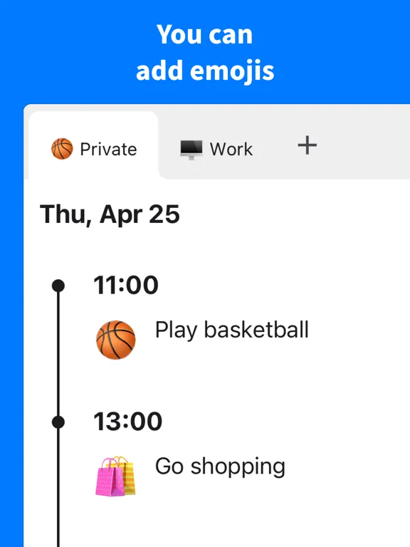Timeline - Hourly schedule iPad 应用截图