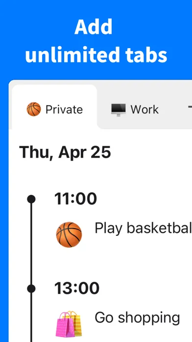 Timeline - Hourly schedule应用截图