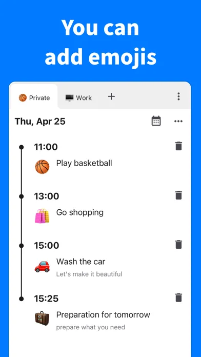 Timeline - Hourly schedule应用截图