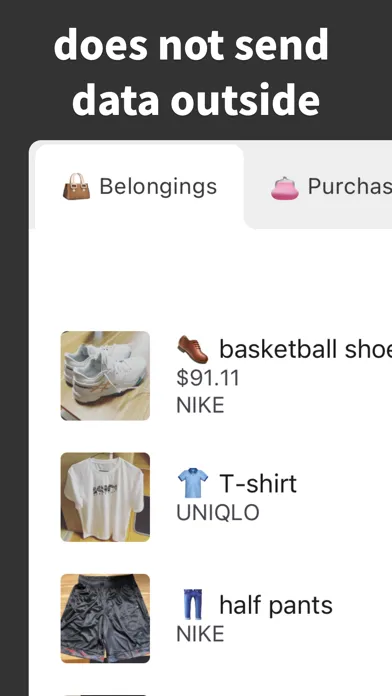 Captures d'écran de PurchaseList | Shopping list