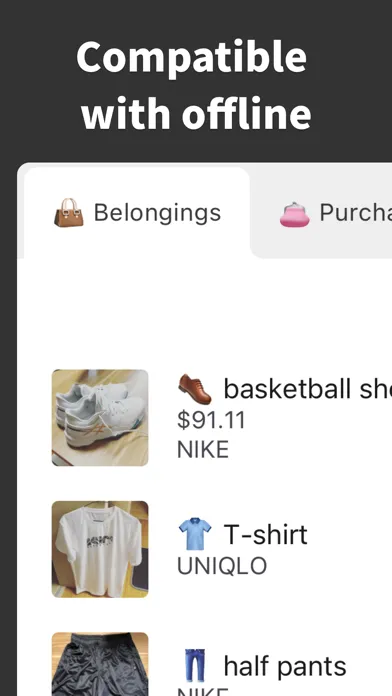 Captures d'écran de PurchaseList | Shopping list