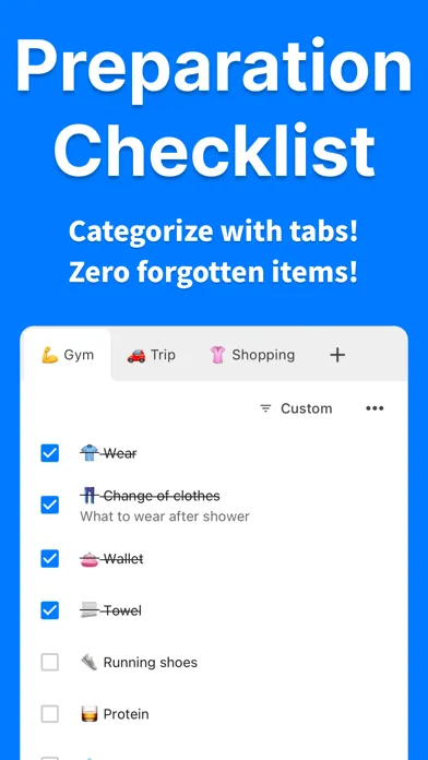 PrepList - Prepare & Remember Screenshots