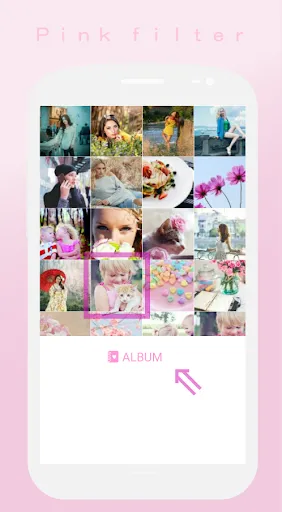 Tangkapan layar Soft Pink Filter : Shades pink
