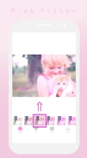 Tangkapan layar Soft Pink Filter : Shades pink