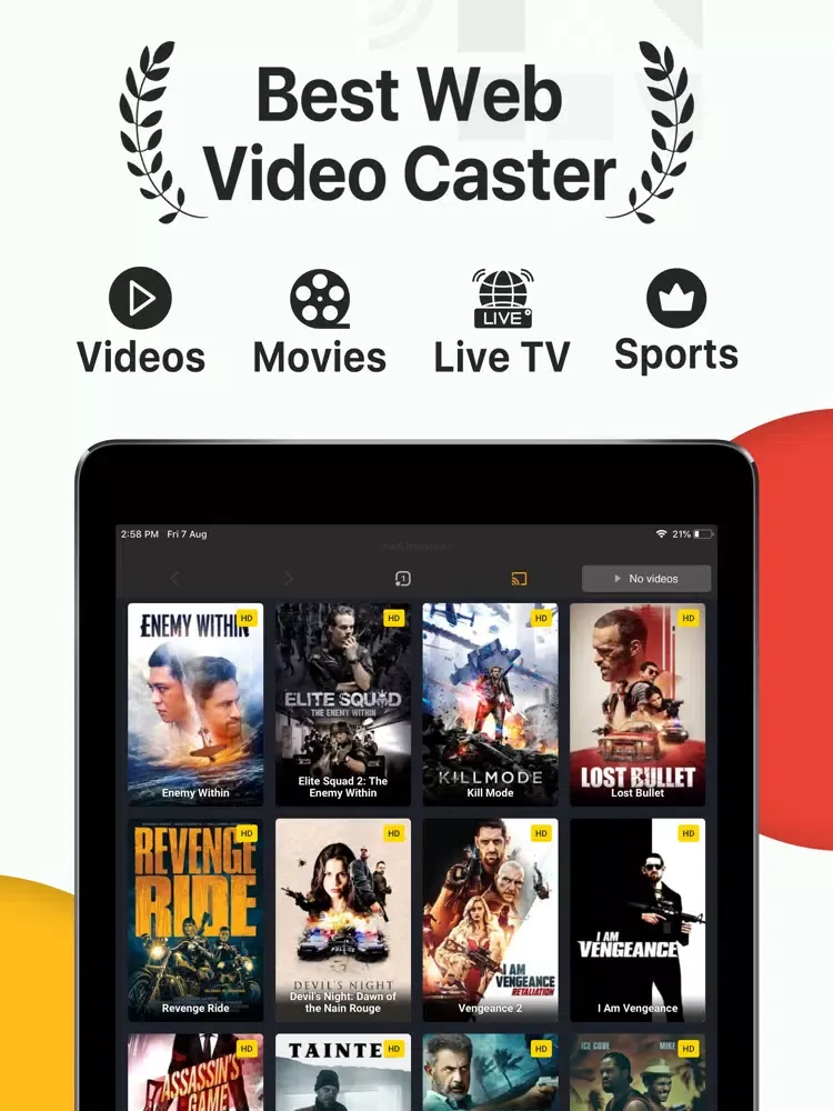TV Cast Web Video - iTVCast iPad 应用截图